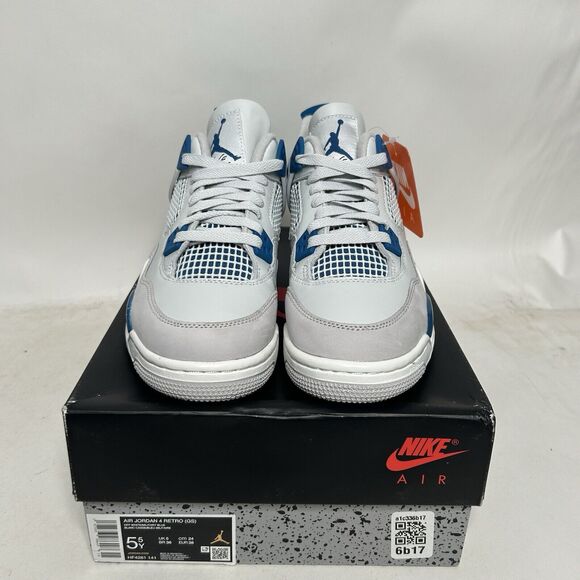Nike Shoes Air Jordan 4 Retro GS “Military/Industrial Blue” 2024 - Picture 2 of 6